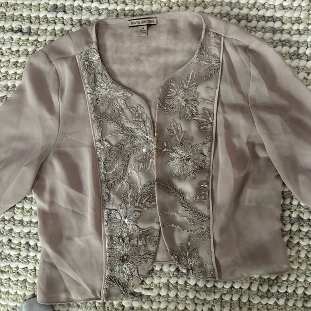 Vintage Pearl Grey Half Jacket‎ size L